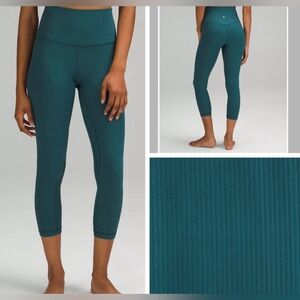 lululemon Align High-Rise Ribbed Crop 23" Green Jasper Size 14